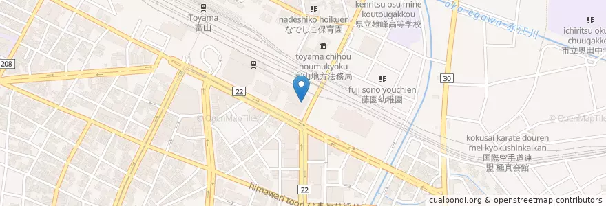 Mapa de ubicacion de 自動車事故対策機構新潟主管支所富山支所 en 日本, 富山县, 富山市.