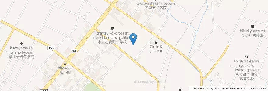 Mapa de ubicacion de 高岡市役所 en 일본, 도야마현, 高岡市.