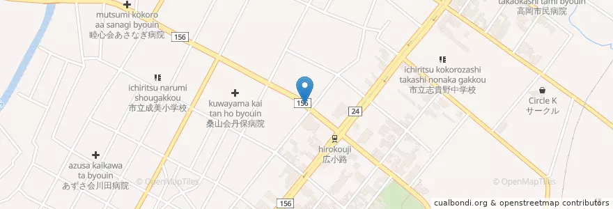 Mapa de ubicacion de 高岡広小路郵便局 en Japon, Préfecture De Toyama, 高岡市.
