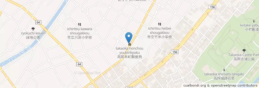 Mapa de ubicacion de 高岡本町郵便局 en 일본, 도야마현, 高岡市.