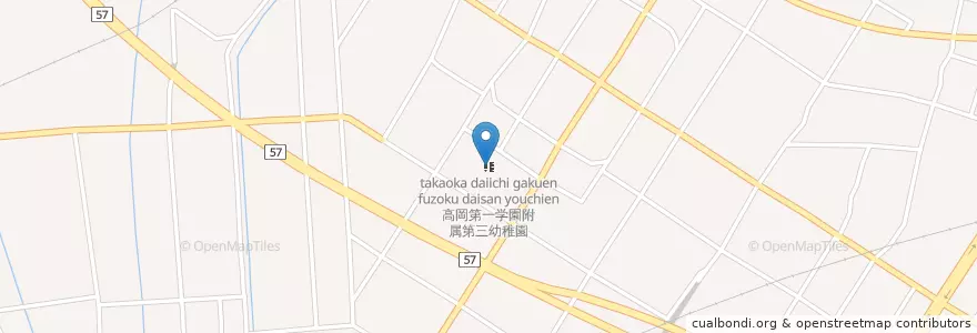Mapa de ubicacion de 高岡第一学園附属第三幼稚園 en Jepun, 富山県, 高岡市.