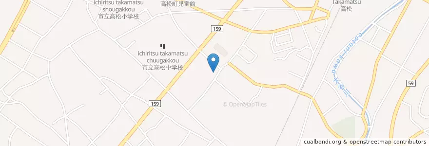 Mapa de ubicacion de かほく市消防署高松分署 en Japão, 石川県, かほく市.