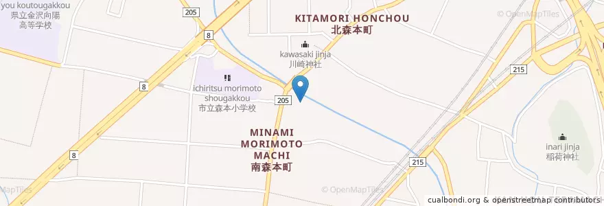 Mapa de ubicacion de まどか保育園 en اليابان, إيشيكاوا, 金沢市.