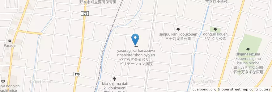 Mapa de ubicacion de やすらぎ会金沢リハビリテーション病院 en Japan, 石川県, 金沢市.