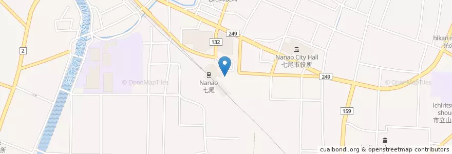 Mapa de ubicacion de 七尾警察署七尾駅前交番 en Japan, Präfektur Ishikawa, 七尾市.