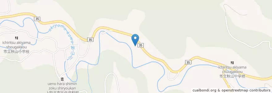 Mapa de ubicacion de 上野原市消防署秋山出張所 en Japonya, 山梨県, 上野原市.