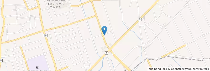 Mapa de ubicacion de 南甲府警察署押原駐在所 en Japão, 山梨県, 中巨摩郡, 昭和町.