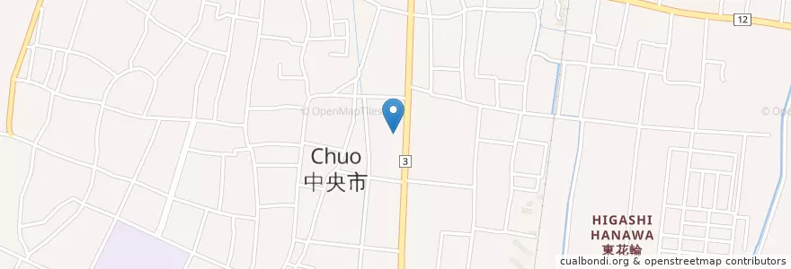 Mapa de ubicacion de 南甲府警察署花輪連絡所 en 日本, 山梨県, 中央市.