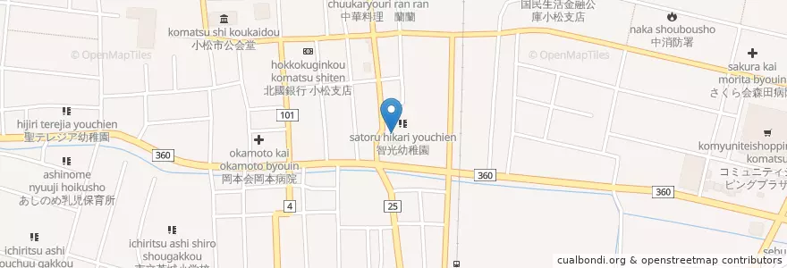 Mapa de ubicacion de 双葉保育園 en Japan, Präfektur Ishikawa, 小松市.