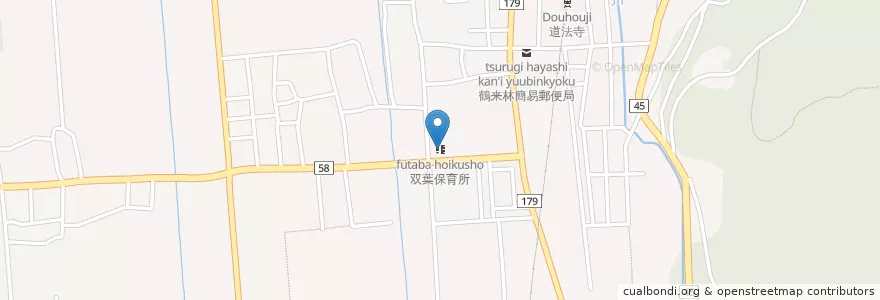 Mapa de ubicacion de 双葉保育所 en 日本, 石川県, 白山市.