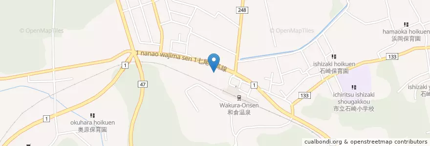 Mapa de ubicacion de 和泉会佐原病院 en Japão, 石川県, 七尾市.