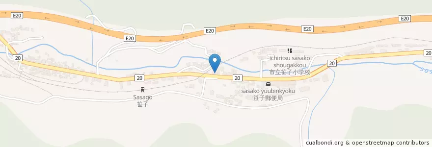 Mapa de ubicacion de 大月警察署笹子駐在所 en Japão, 山梨県, 大月市.