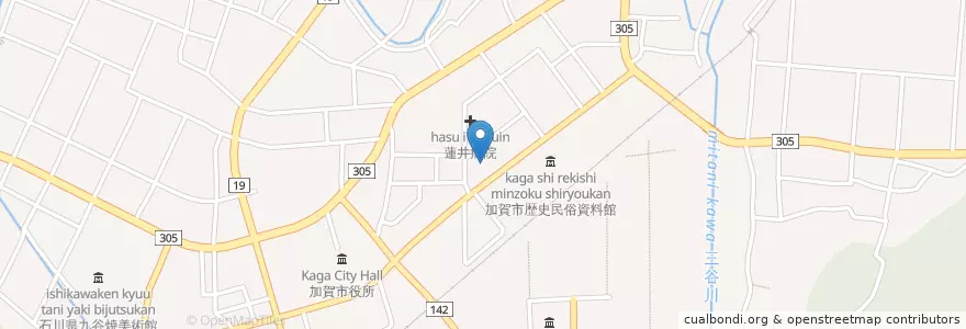 Mapa de ubicacion de 大聖寺警察署 en Japonya, 石川県, 加賀市.