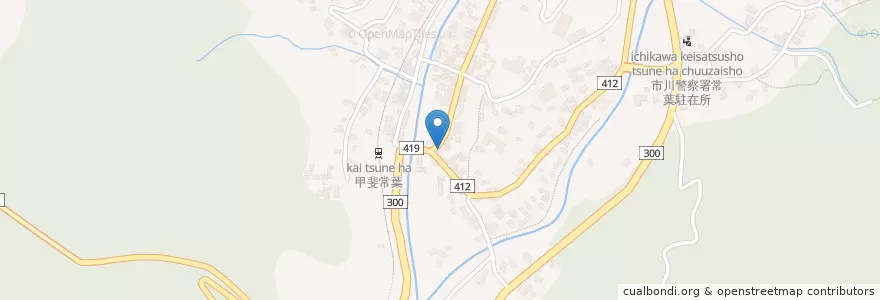 Mapa de ubicacion de 富里郵便局 en Japan, Yamanashi Prefecture, Minamikoma County, Minobu.