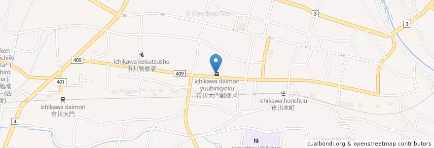 Mapa de ubicacion de 市川大門郵便局 en 일본, 야마나시현, 西八代郡, 市川三郷町.
