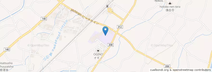Mapa de ubicacion de 市立春日居小学校 en Japan, Präfektur Yamanashi, 笛吹市.