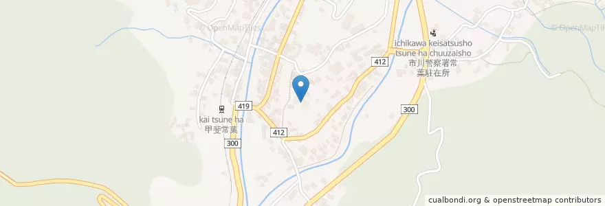 Mapa de ubicacion de 常葉保育所 en 日本, 山梨県, 南巨摩郡, 身延町.