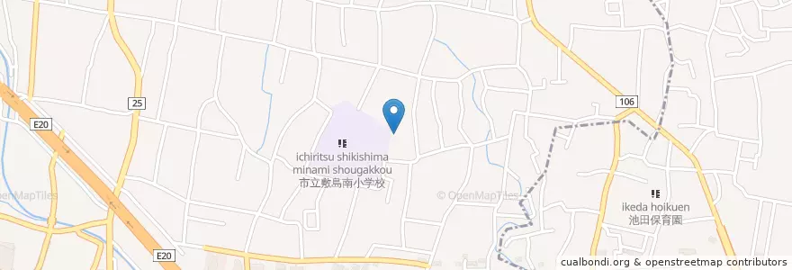 Mapa de ubicacion de 敷島町立みなみ児童館 en 日本, 山梨県, 甲斐市.