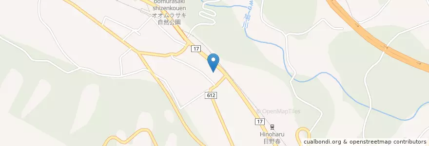 Mapa de ubicacion de 日野春郵便局 en Japan, Yamanashi Prefecture, Hokuto.