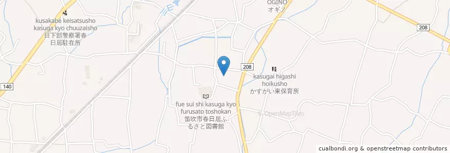 Mapa de ubicacion de 東八代広域行政事務組合東八消防署春日居出張所 en Giappone, Prefettura Di Yamanashi, 笛吹市.