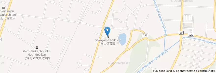 Mapa de ubicacion de 横山保育園 en 日本, 石川県, かほく市.