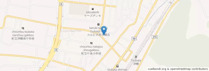 Mapa de ubicacion de 津幡町立中条東保育園 en Japão, 石川県, 河北郡, 津幡町.