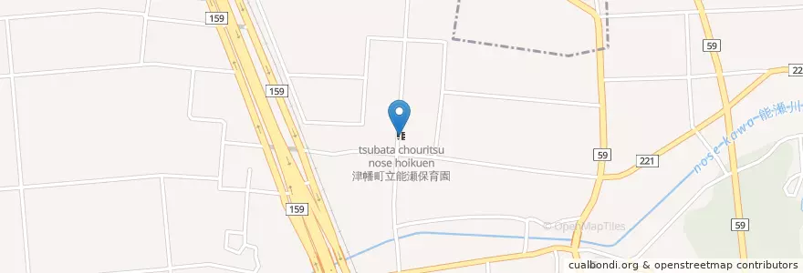 Mapa de ubicacion de 津幡町立能瀬保育園 en Japão, 石川県, 河北郡, 津幡町.