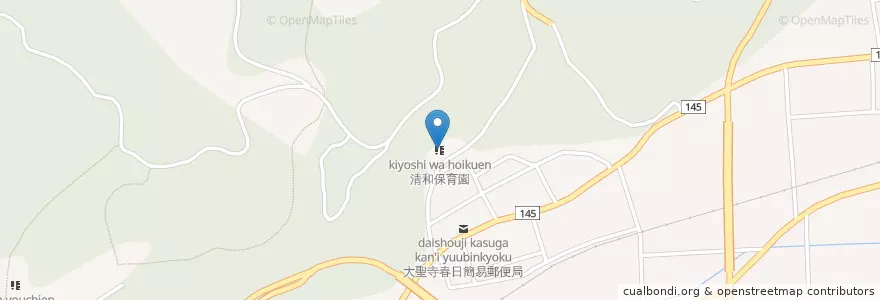 Mapa de ubicacion de 清和保育園 en 日本, 石川県, 加賀市.