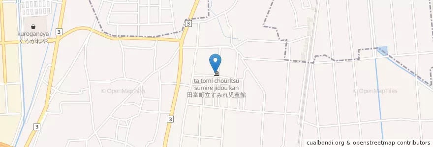 Mapa de ubicacion de 田富町立すみれ児童館 en Giappone, Prefettura Di Yamanashi, 中央市.
