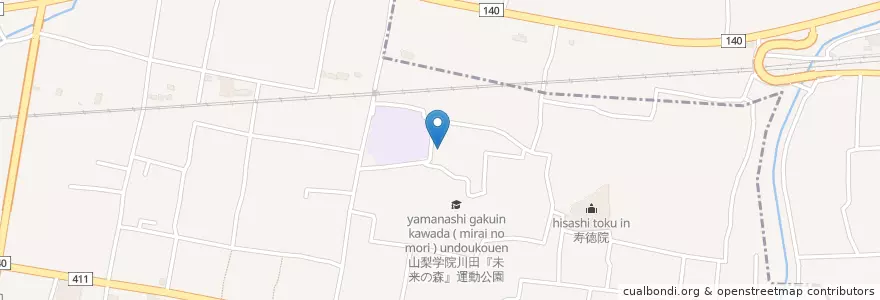 Mapa de ubicacion de 甲府市甲運第一保育所 en ژاپن, 山梨県, 甲府市.