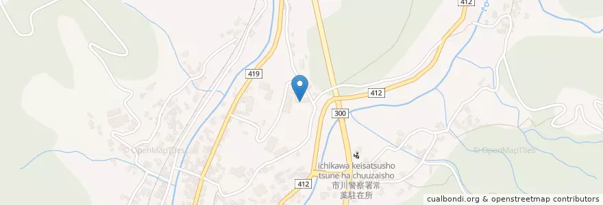 Mapa de ubicacion de 旧下部中学校 en Japon, Préfecture De Yamanashi, 南巨摩郡, 身延町.