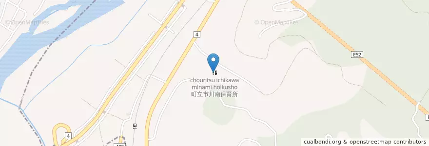 Mapa de ubicacion de 町立市川南保育所 en 日本, 山梨县, 西八代郡, 市川三郷町.