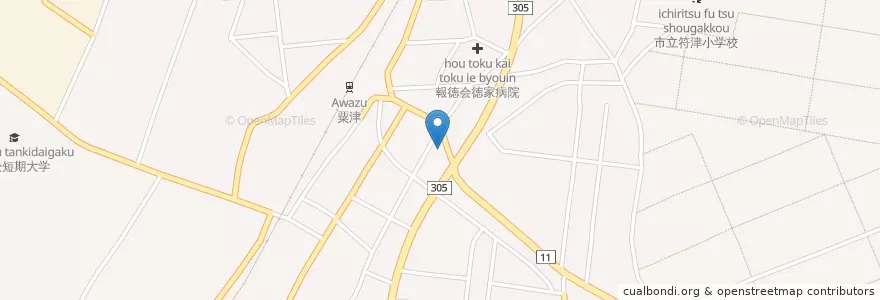 Mapa de ubicacion de 粟津駅前郵便局 en Japon, Préfecture D'Ishikawa, 小松市.