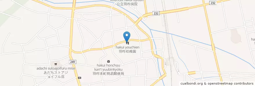 Mapa de ubicacion de 羽咋幼稚園 en 일본, 이시카와현, 羽咋市.