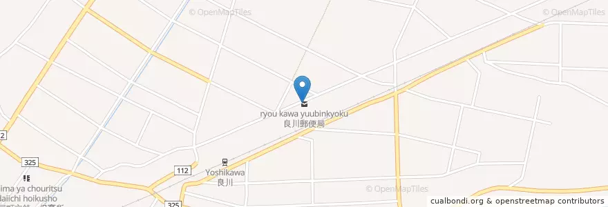 Mapa de ubicacion de 良川郵便局 en 日本, 石川県, 鹿島郡, 中能登町.
