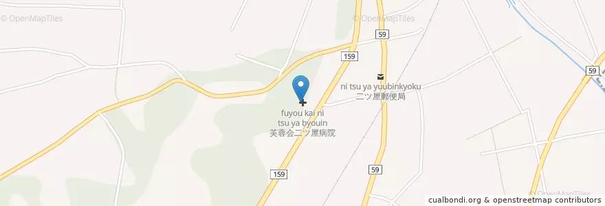 Mapa de ubicacion de 芙蓉会二ツ屋病院 en 日本, 石川県, かほく市.