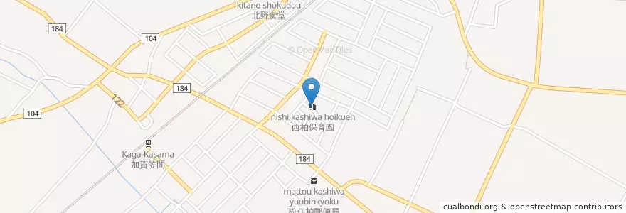 Mapa de ubicacion de 西柏保育園 en ژاپن, 石川県, 白山市.