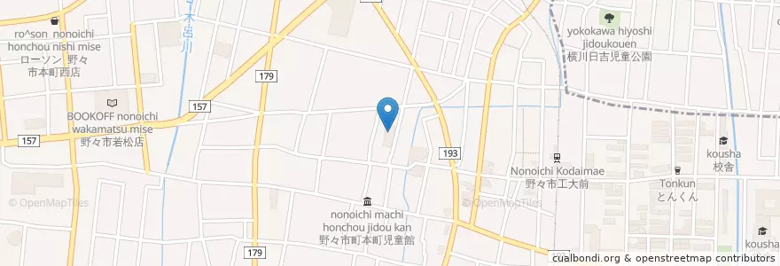 Mapa de ubicacion de 野々市町立中央保育園 en 日本, 石川県, 野々市市.