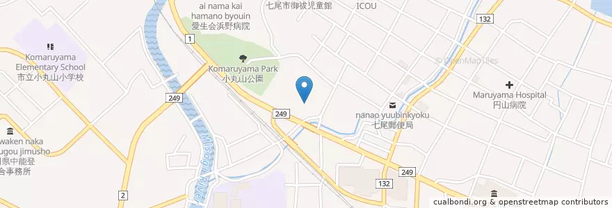 Mapa de ubicacion de 金沢地方裁判所七尾簡易裁判所 en Japan, Präfektur Ishikawa, 七尾市.
