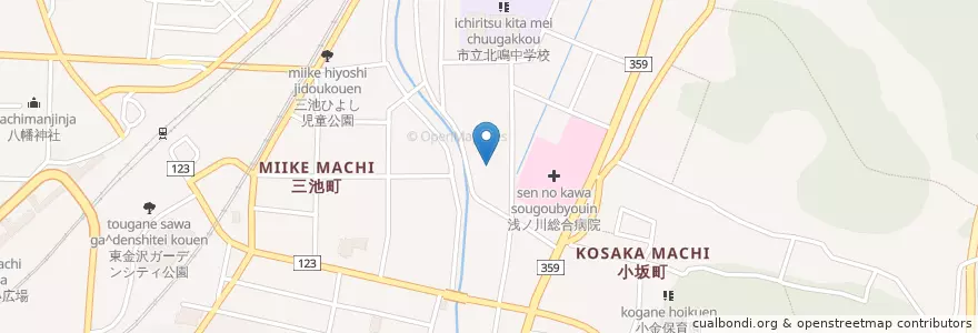 Mapa de ubicacion de 金沢市立小坂児童館 en Japon, Préfecture D'Ishikawa, 金沢市.