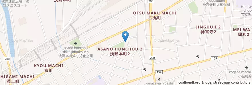 Mapa de ubicacion de 金沢市立浅野町児童館 en Giappone, Prefettura Di Ishikawa, 金沢市.