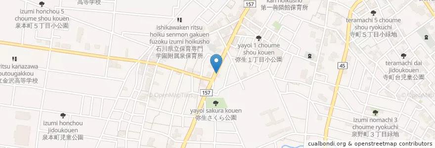 Mapa de ubicacion de 金沢芦中郵便局 en 日本, 石川県, 金沢市.