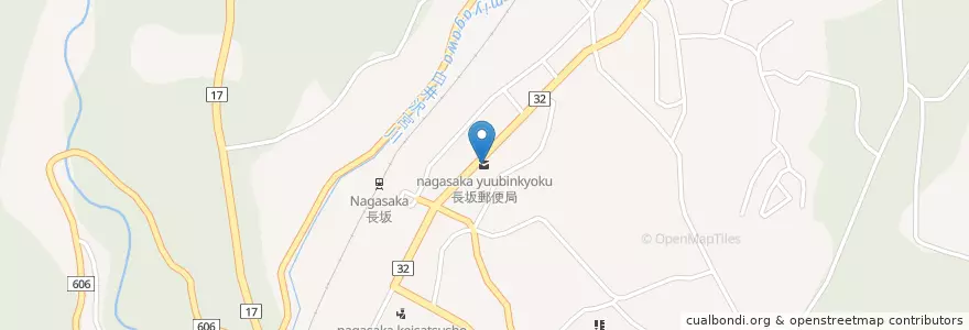 Mapa de ubicacion de 長坂郵便局 en 日本, 山梨県, 北杜市.
