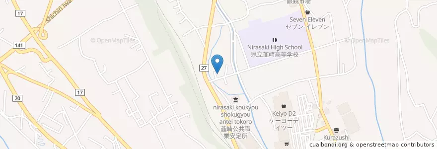 Mapa de ubicacion de 関東農政局山梨農政事務所甲府統計・情報センター韮崎庁舎 en Япония, Яманаси, Нирасаки.