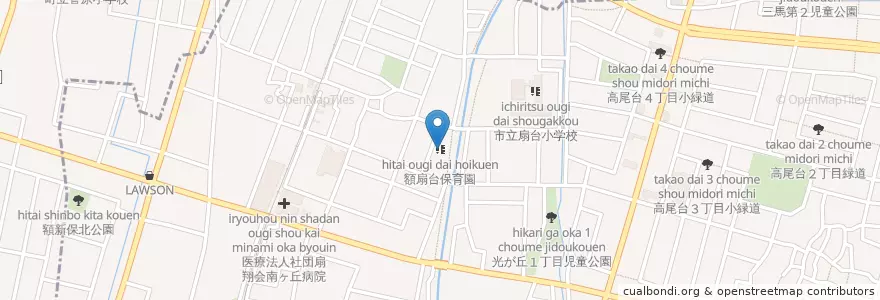 Mapa de ubicacion de 額扇台保育園 en 日本, 石川县, 金沢市.