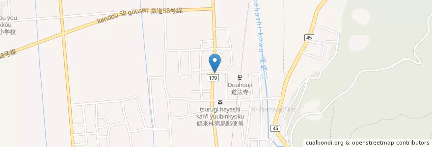 Mapa de ubicacion de 鶴来警察署道法寺駐在所 en Japón, Prefectura De Ishikawa, 白山市.