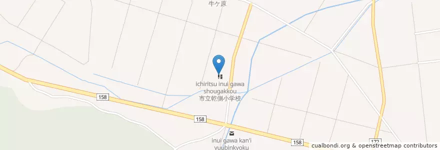 Mapa de ubicacion de 乾側幼稚園 en Japan, 福井県, 大野市.