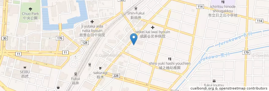 Mapa de ubicacion de 健友会原整形外科病院 en Japonya, 福井県, 福井市.
