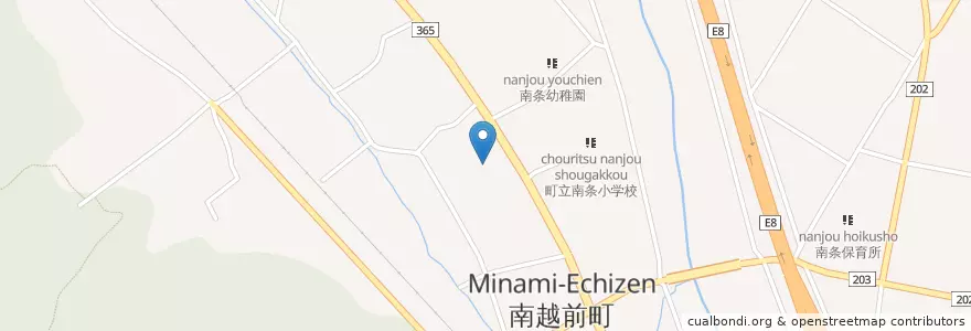 Mapa de ubicacion de 南条第二保育所 en 日本, 福井県, 南条郡, 南越前町.