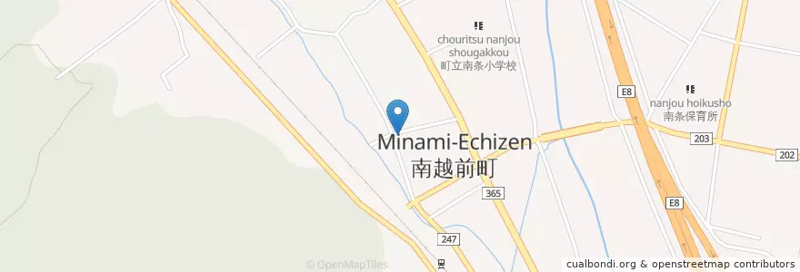 Mapa de ubicacion de 南条郵便局 en Япония, Фукуи, 南条郡, 南越前町.